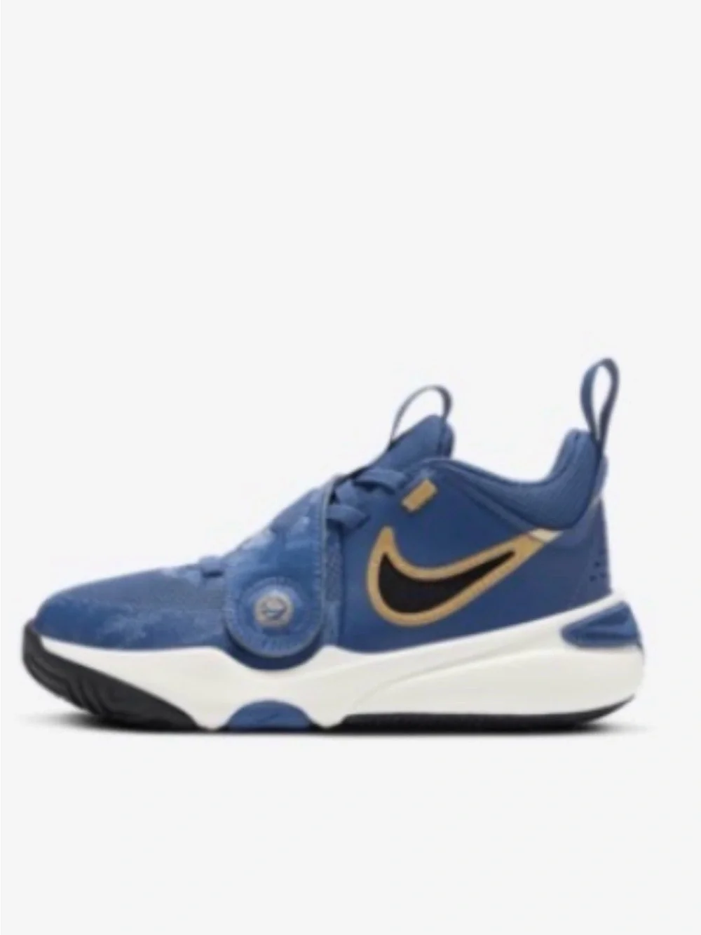 Boys Nike Little Kid Team Hustle D 11 Blue Gold Sneakers Size 2.5Y
